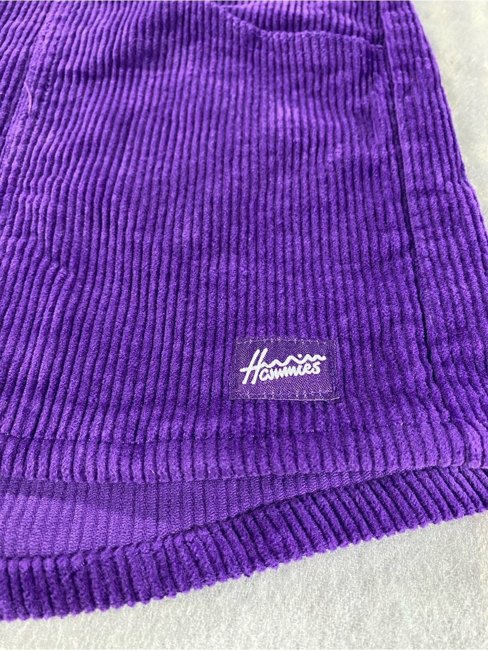 Hammies Corduroy High-Rise Shorts 32 in Plum Purple - Womens Fall Halloween - Picture 3 of 10